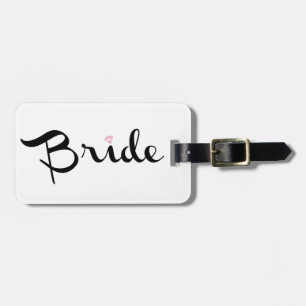 Bride Retro Script Luggage Tag