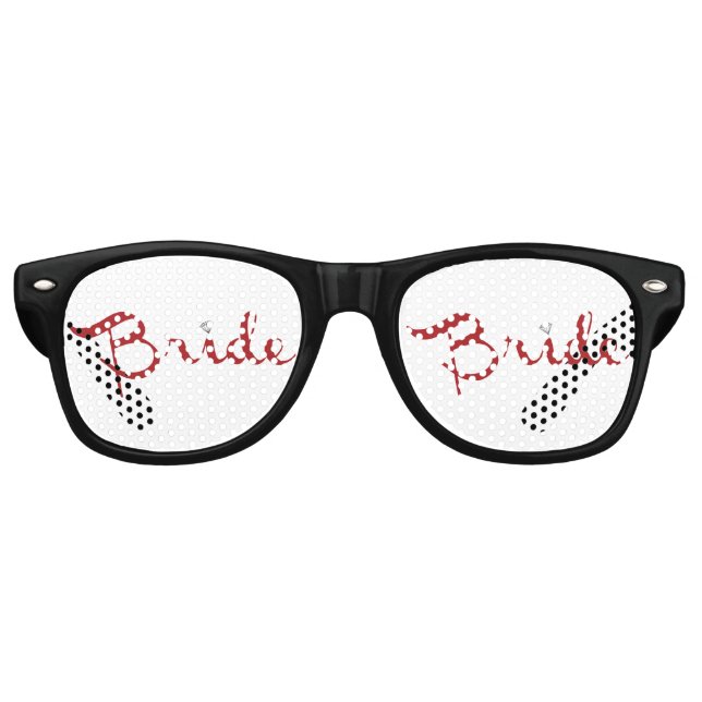 Bride Retro Script Red Sunglasses (Front)
