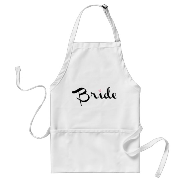 Bride Retro Script Standard Apron (Front)