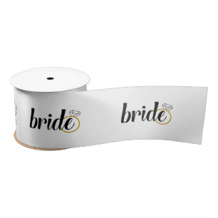 Bride Ribbon - Bridal Shower, Engagement, Wedding Satin Ribbon