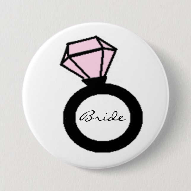 Bride Ring 7.5 Cm Round Badge (Front)