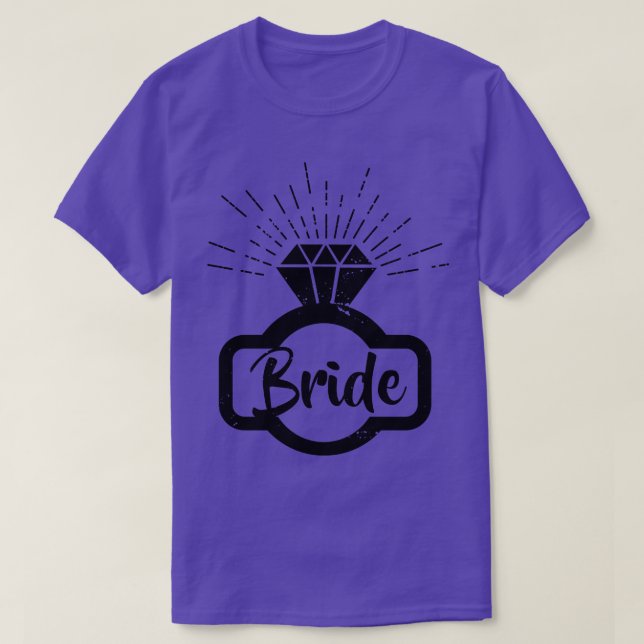 Bride Ring Diamond Bride to be Bachelorette T-Shirt (Design Front)
