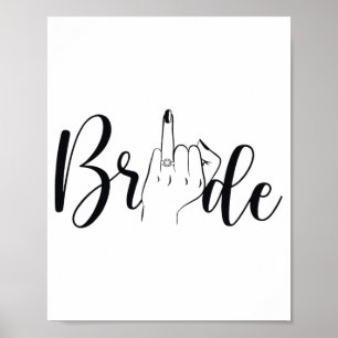 Bride Ring Finger Wedding Poster