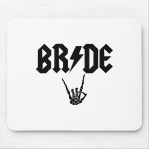 Bride Rock N Roll Skeleton Hand Halloween Bachelor Mouse Mat