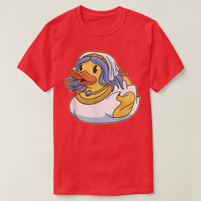 Bride Rubber Duck Ducky Funny  T-Shirt (Design Front)