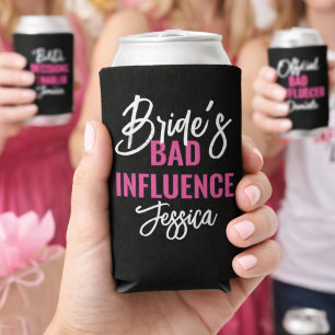 Bride’s Bad Influence Custom Bachelorette Party Seltzer Can Cooler