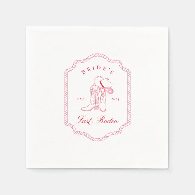 Bride’s Last Rodeo Napkin (Front)