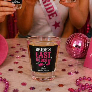 Bride’s Last Rodeo Western Bachelorette Favour Shot Glass