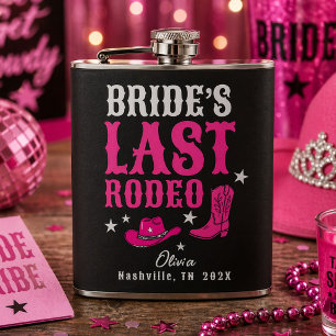 Bride’s Last Rodeo Western Bachelorette Party Hip Flask