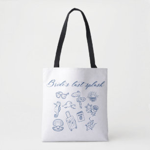 Bride’s Last Splash Design   Ocean Beach Bachelore Tote Bag