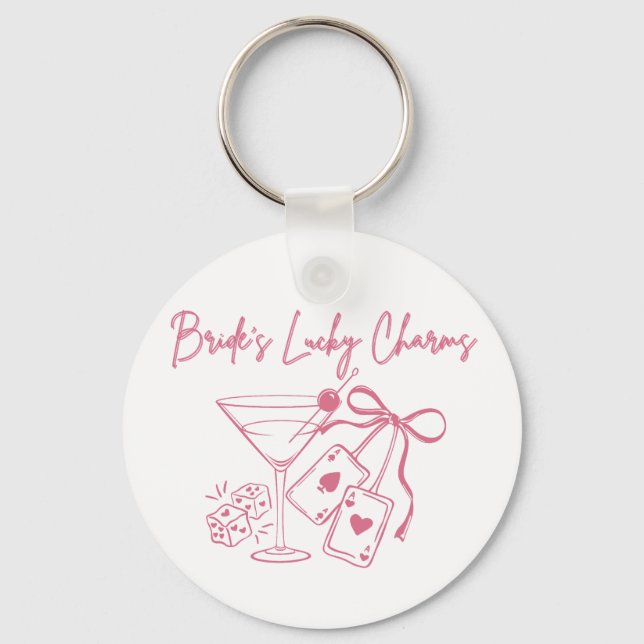 Bride’s Lucky Charms | Casino Bachelorette Party Key Ring (Front)