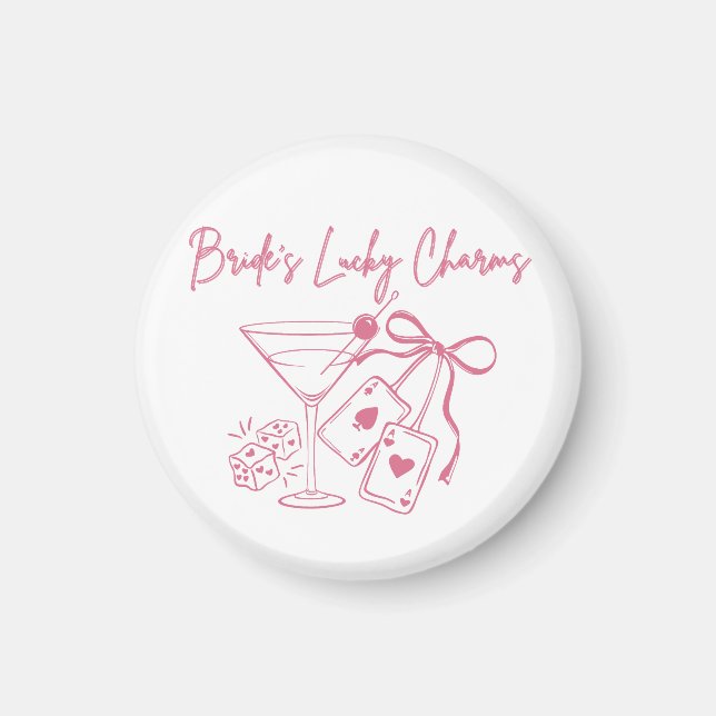 Bride’s Lucky Charms | Casino Bachelorette Party Magnet (Front)