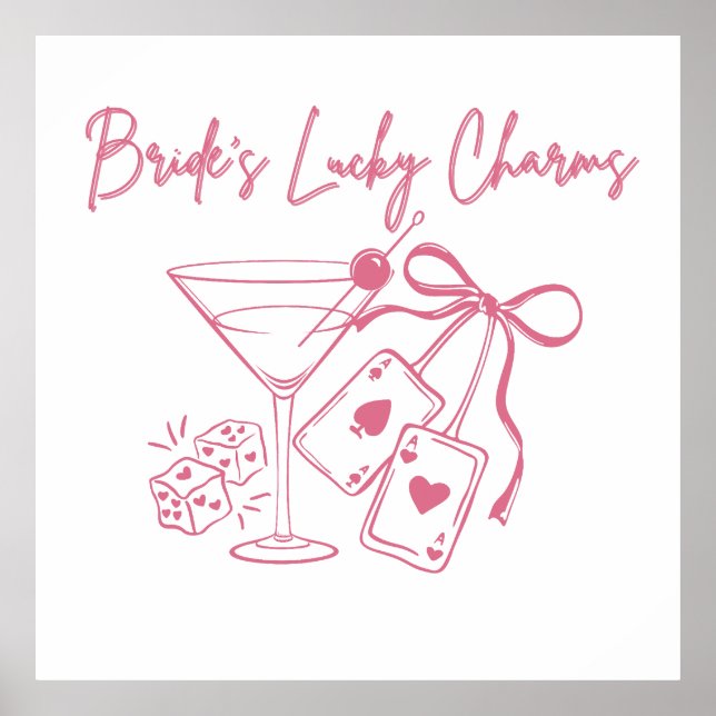 Bride’s Lucky Charms | Casino Bachelorette Party Poster (Front)