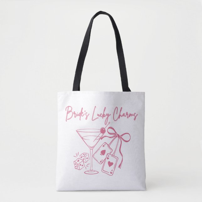 Bride’s Lucky Charms | Casino Bachelorette Party Tote Bag (Front)