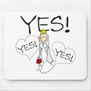 Bride Says Yes Mouse Mat