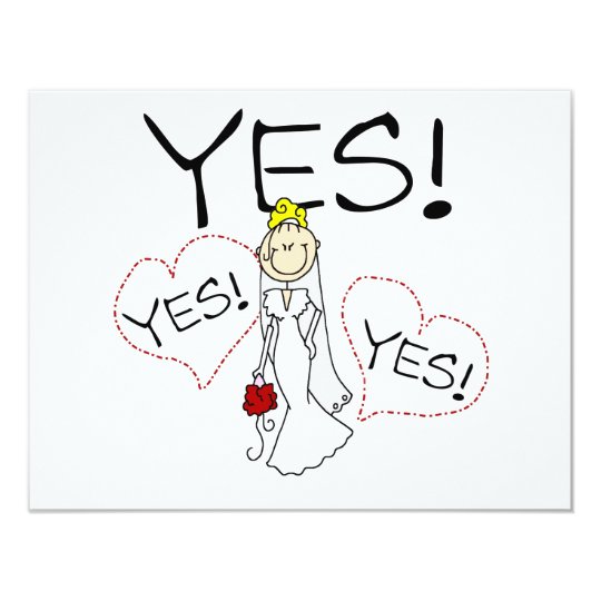 Bride Says Yes Tshirts and Gifts Card