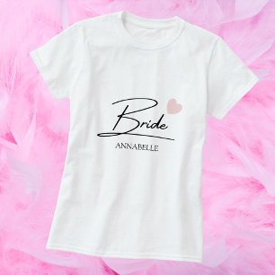 Bride Script Custom Name  T-Shirt