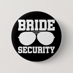Bride Security Ring Bearer Wedding Party Kids Boys 6 Cm Round Badge