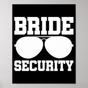 Bride Security Ring Bearer Wedding Party Kids Boys Poster