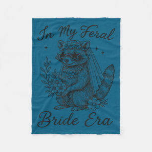 Bride shirt in feral bride era funny bachelorette fleece blanket