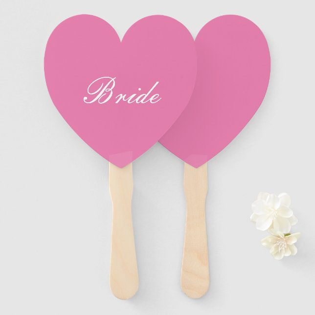BRIDE SIGN,BRIDAL SHOWER HAND FAN (Front and Back)