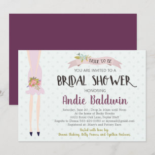Bride Silhouette Bridal Shower Invitation