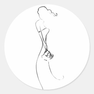 Bride Silhouette Clipart Wedding Stickers