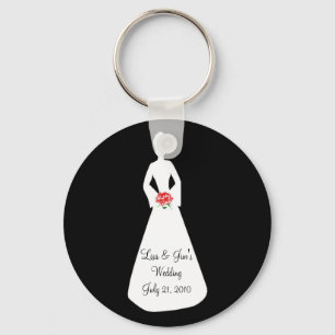 Bride Silhouette I Key Ring