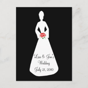 Bride Silhouette I Postcard