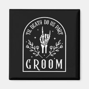 Bride Skeleton Gothic Halloween Engagement Wedding Magnet