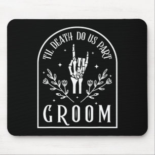 Bride Skeleton Gothic Halloween Engagement Wedding Mouse Mat