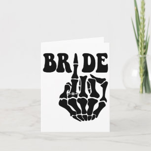 Bride Skeleton Hand Retro Halloween Chelorette Par Card