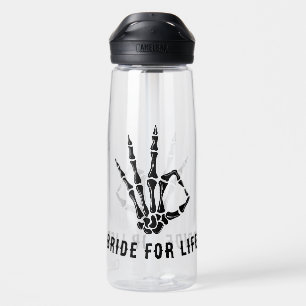 Bride Skeleton Party Watercolor water bottle
