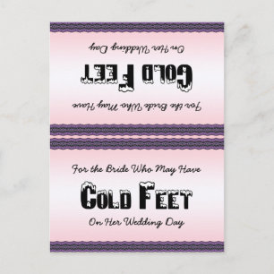 Bride Socks Cold Feet Postcard