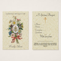 Bride Spiritual Bouquet Prayer Holy Card.         