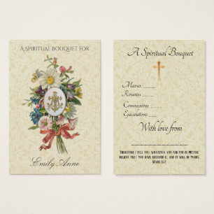 Bride Spiritual Bouquet Prayer Holy Card.         