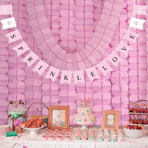 BRIDE Sprinkle Little Love Pink Shower Party Bunting