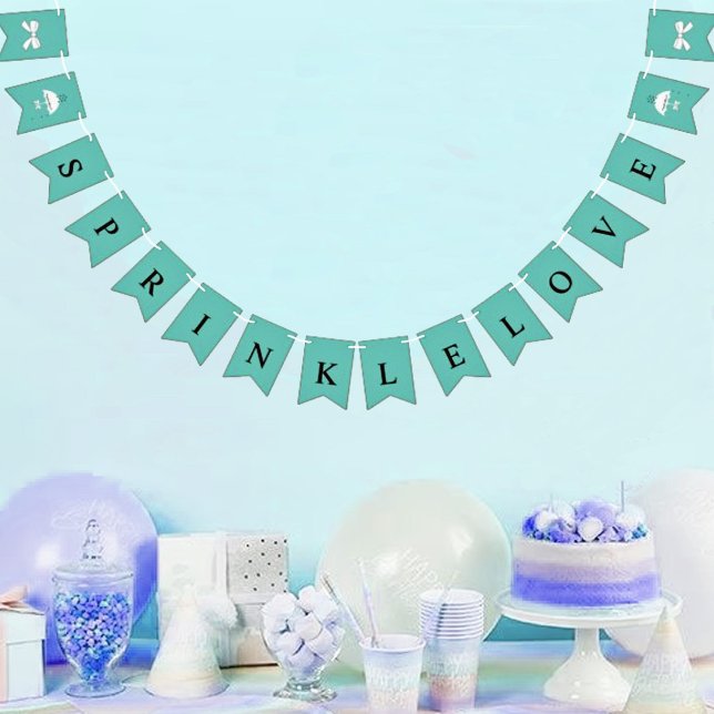 BRIDE Sprinkle Love Bridal Shower Party Bunting (Creator Uploaded)