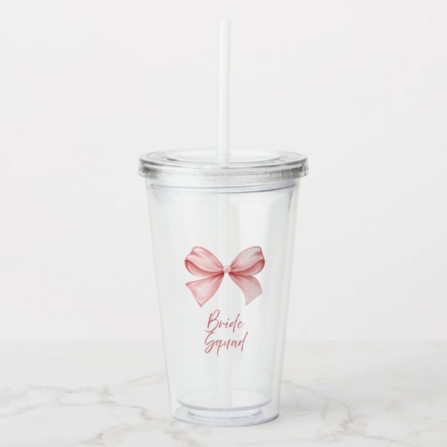 Bride Squad Acrylic Tumbler (Front)