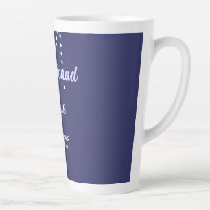 Bride squad add name monogram bridesmaid purple wh latte mug
