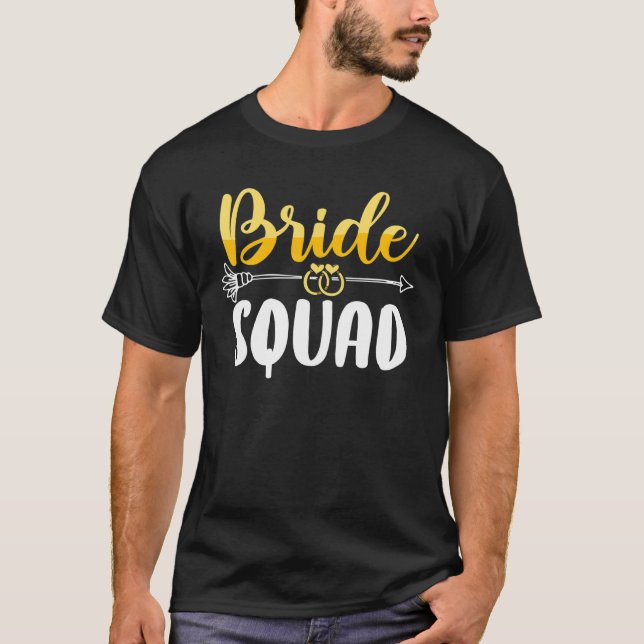 Bride Squad Bachelor Wedding Party Womens Bridesma T-Shirt (Front)