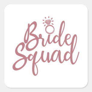 Bride Squad - Bachelorette Party Bridal Wedding Square Sticker