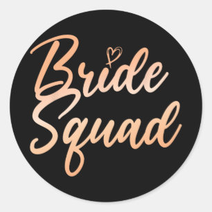 Bride Squad Bachelorette Party Bridesmaid Bridal S Classic Round Sticker