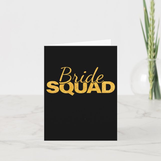 Bride Squad Bachelorette Party Bridesmaid Wedding  Card (Front)