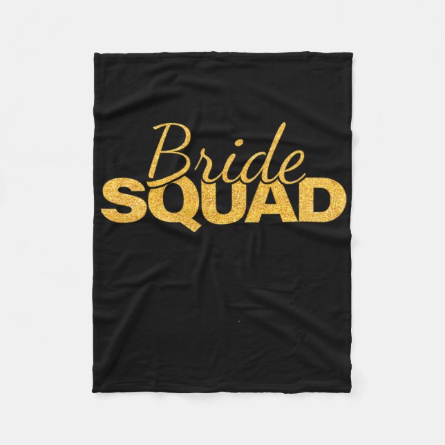Bride Squad Bachelorette Party Bridesmaid Wedding  Fleece Blanket (Front)