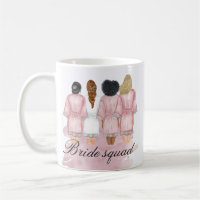 bride squad blush wedding robes monogram