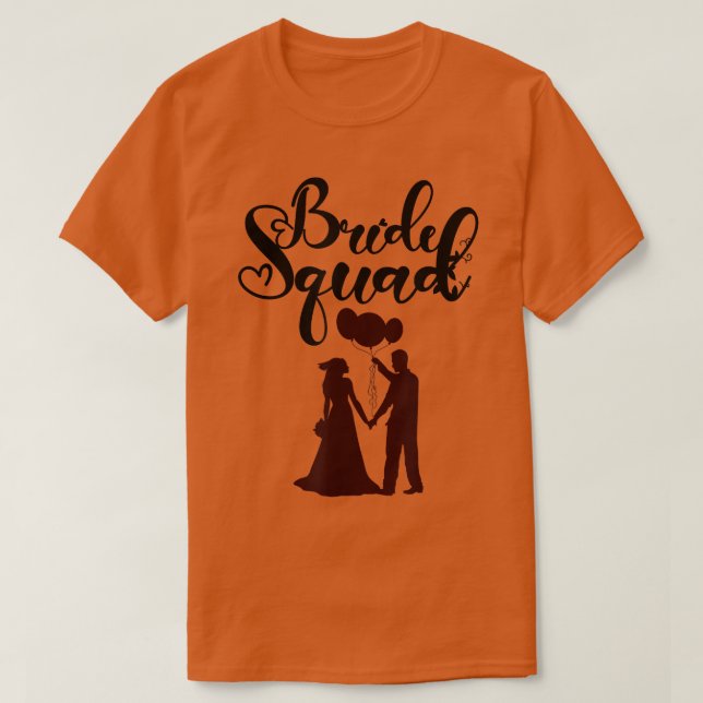 Bride Squad Bride And Groom Tees Wedding Anniversa (Design Front)