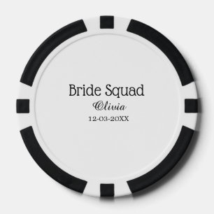 Bride squad bridesmaid add name bachelorette party poker chips