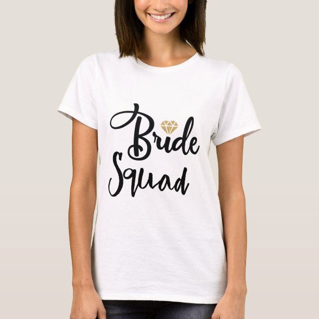 Bride Squad bridesmaids bridal party shirts (Front)
