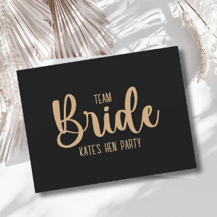 Bride Squad Bright Pink Holiday Postcard